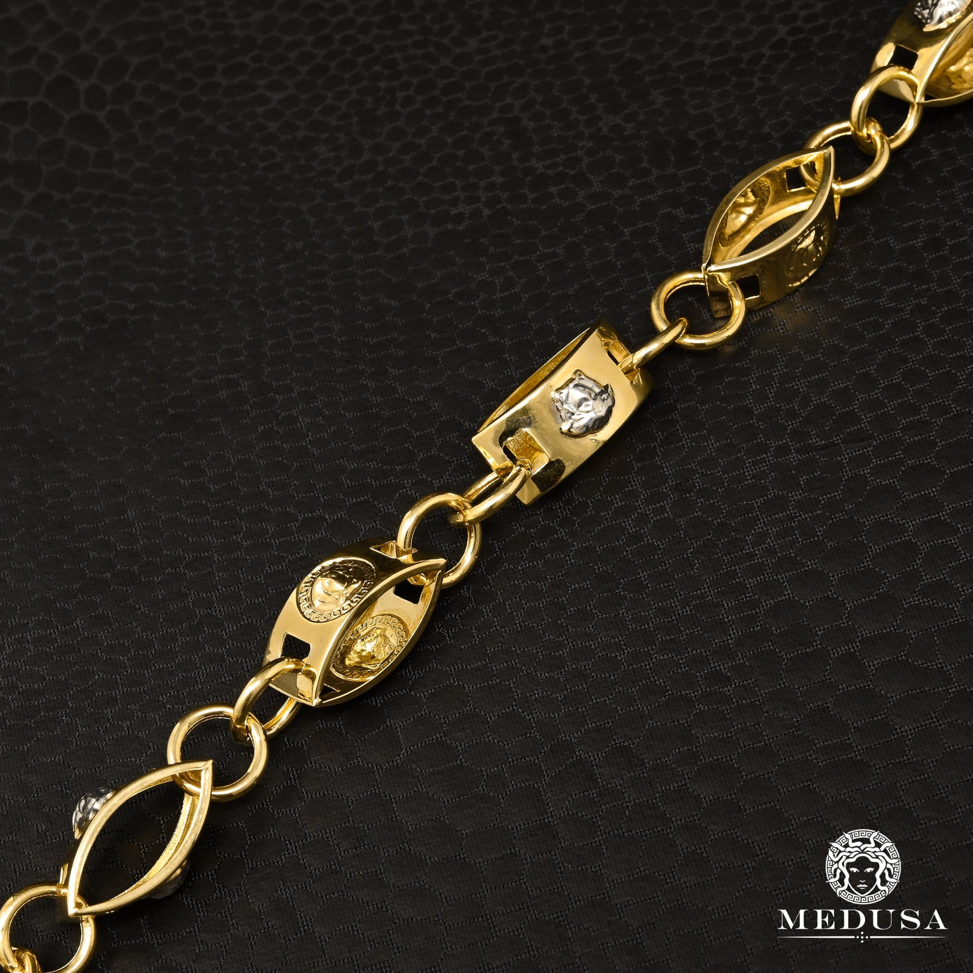 Chaîne en Or 14K | Chaîne 8mm Rollo Bullet Chain