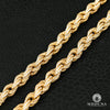 10K Gold Chain | 8mm chain Rope CZ Solid 26&#39;&#39; / Yellow Gold