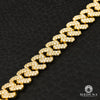 10K Gold Diamond Bracelet | Men&#39;s Bracelet 9.5mm Cuban Iced Jumbo-Lock Bracelet