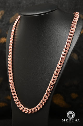 9mm Cuban Link Or Rose - 18'' / Or Rose