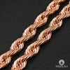 10K Gold Chain | 9mm chain Rope Solid Rose Gold