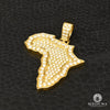14K Gold Diamond Pendant | Divers Africa D1 Pendant - Yellow Gold Diamond
