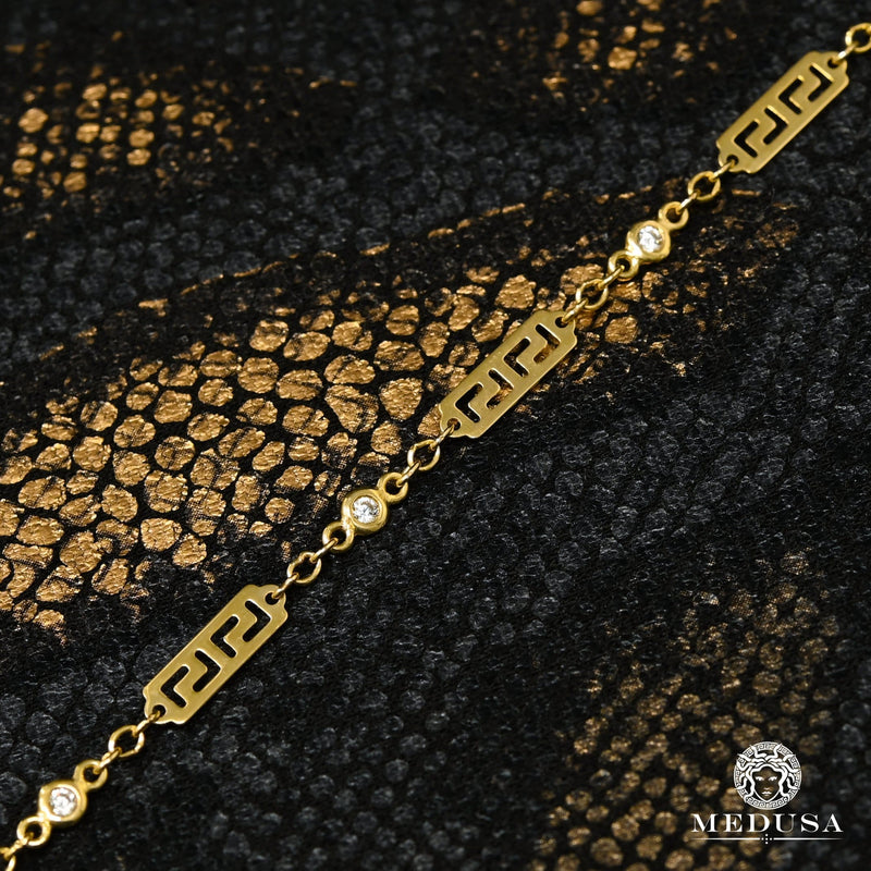 10K Gold Bracelet | Ankle Bracelet F11 - Gianni Yellow Gold