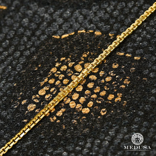Anklet F5 - Box  - 1.2mm / Yellow Gold