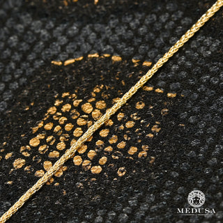 Anklet F6 - Wheat  - 1mm / Yellow Gold