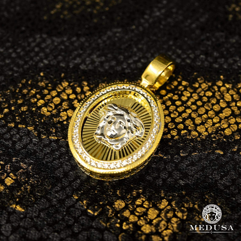 10K Gold Pendant | Medallion Aphrodite F3 Gold 2 Tones