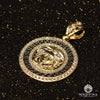 10K Gold Pendant | Medallion Athena F3 37mm / Gold 2 Tones
