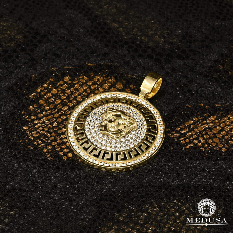 10K Gold Pendant | Medallion Athena F7 Yellow Gold