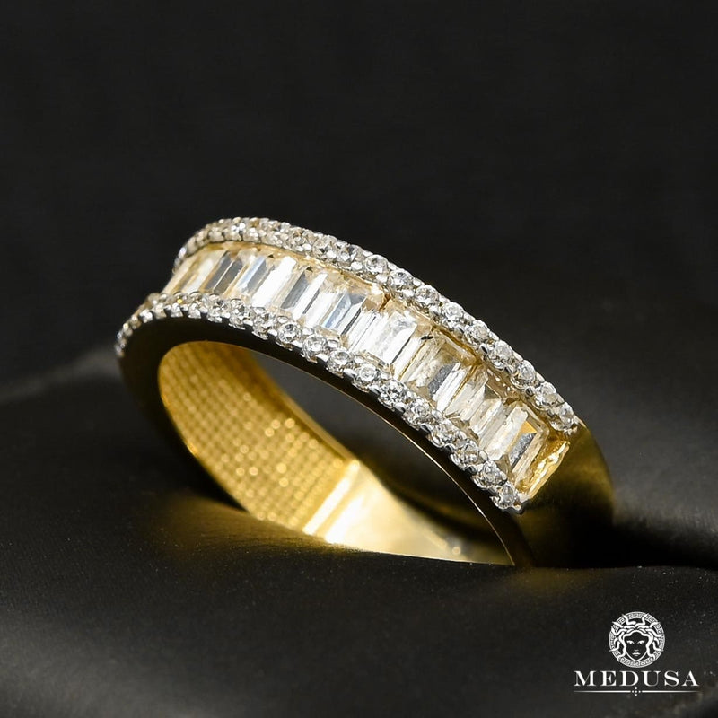 10K Gold Ring | Women&#39;s Baguette Ring F2 Yellow Gold
