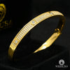 10K Gold Diamond Bracelet | Men&#39;s Bracelet Bangle D2 - Yellow Gold Diamond