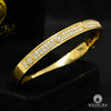 10K Gold Diamond Bracelet | Men&#39;s Bracelet Bangle D3 - Yellow Gold Diamond