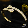 Bracelet à Diamants en Or 14K | Bracelet Homme Bangle D4 - Diamant