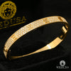 18K Gold Rigid Bracelet | Women&#39;s Bracelet Bangle D5 - Diamond