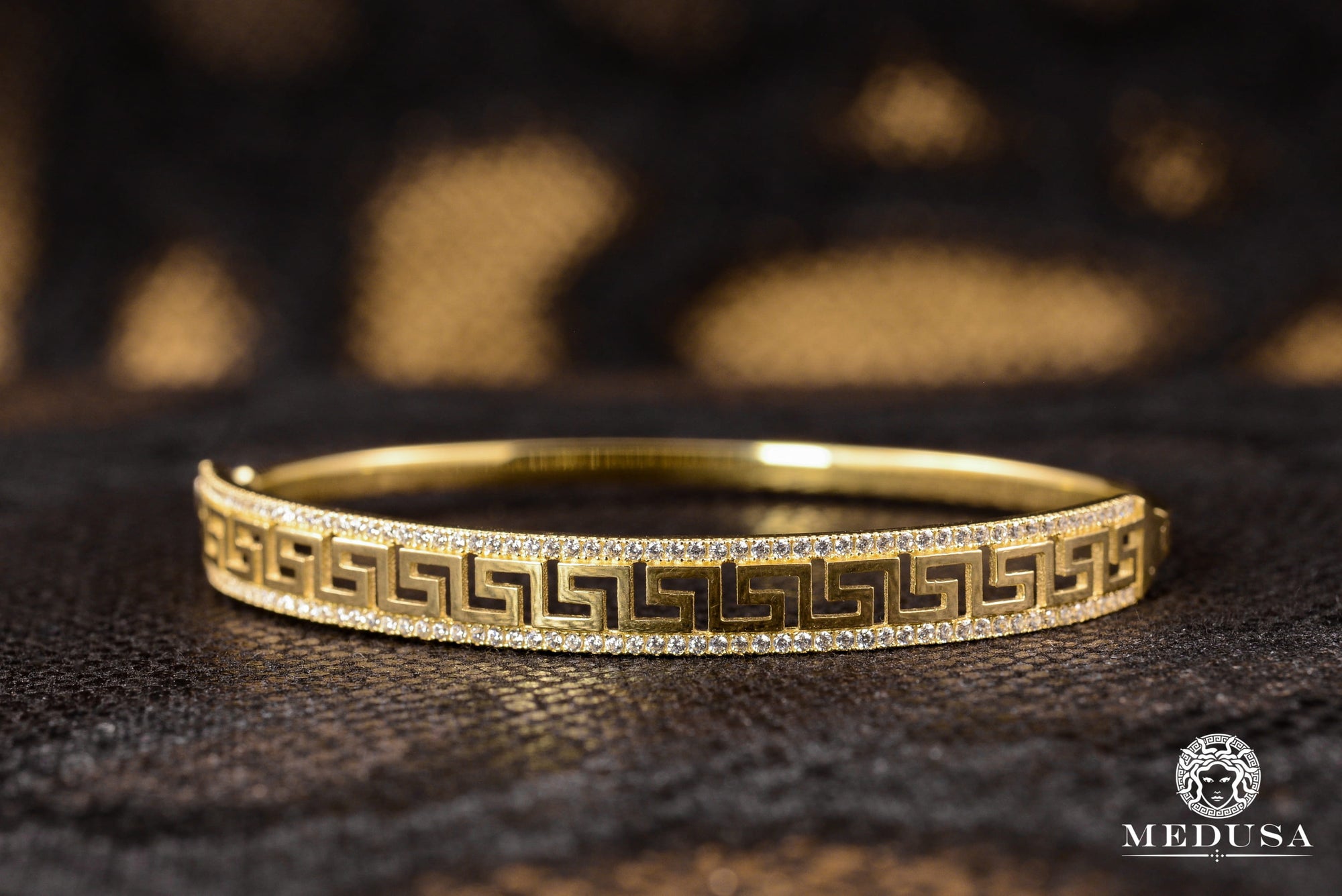 10K Gold Rigid Bracelet | Women's Bracelet Bangle F1 Yellow Gold