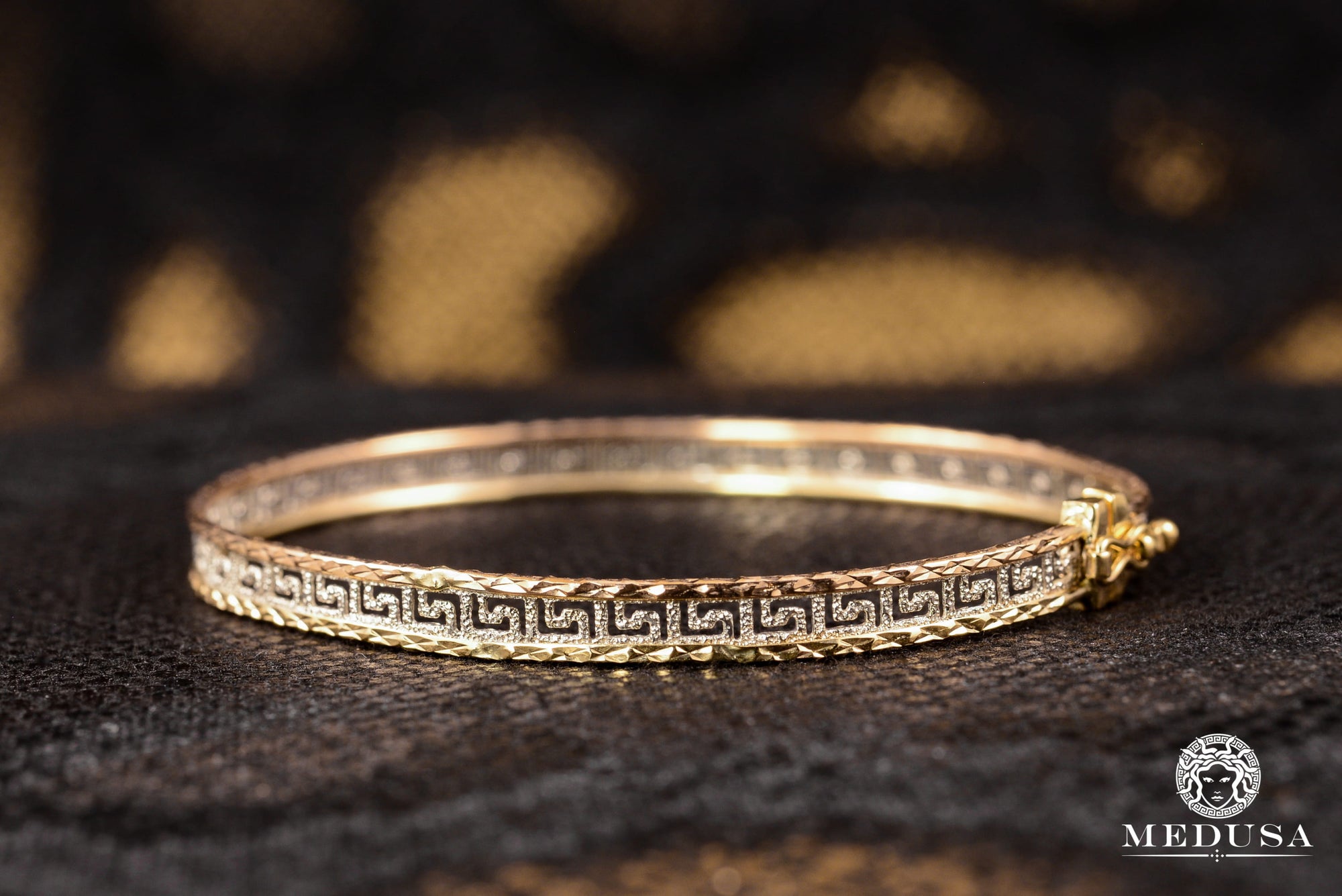 Bracelet Rigide en Or 10K | Bracelet Femme Bangle F3 Or 3 Tons