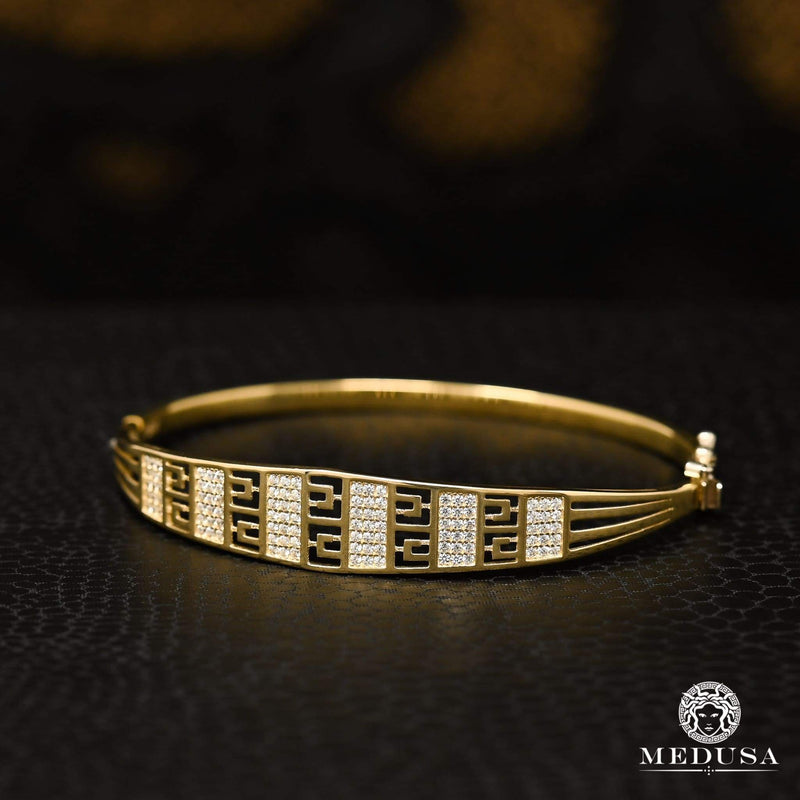 10K Gold Rigid Bracelet | Women&#39;s Bracelet Bangle F5 Yellow Gold