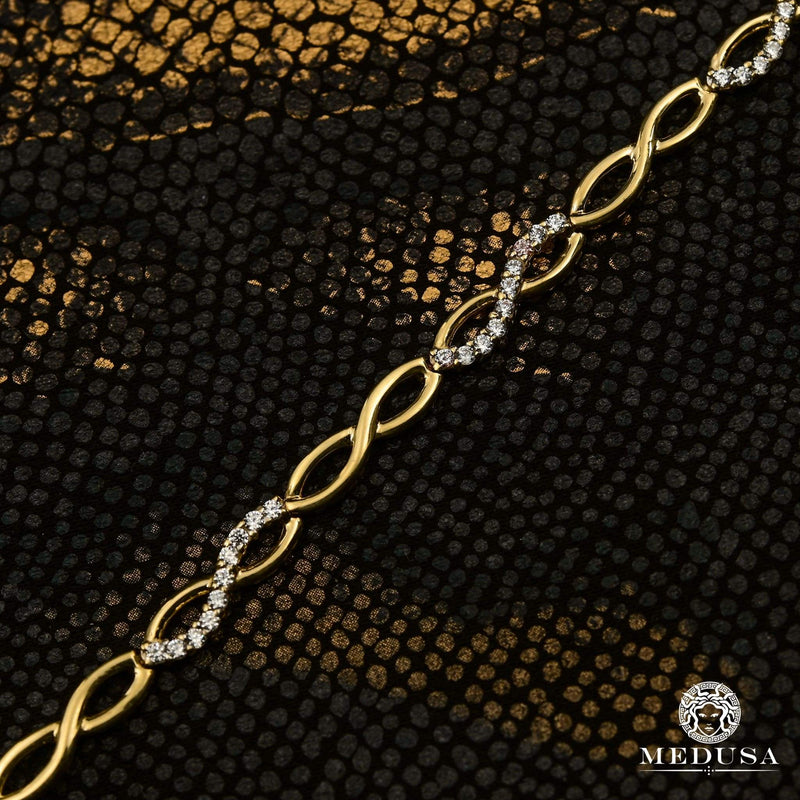 10K Gold Bracelet | Women&#39;s Bracelet Boundless F11 - Infinity Yellow Gold