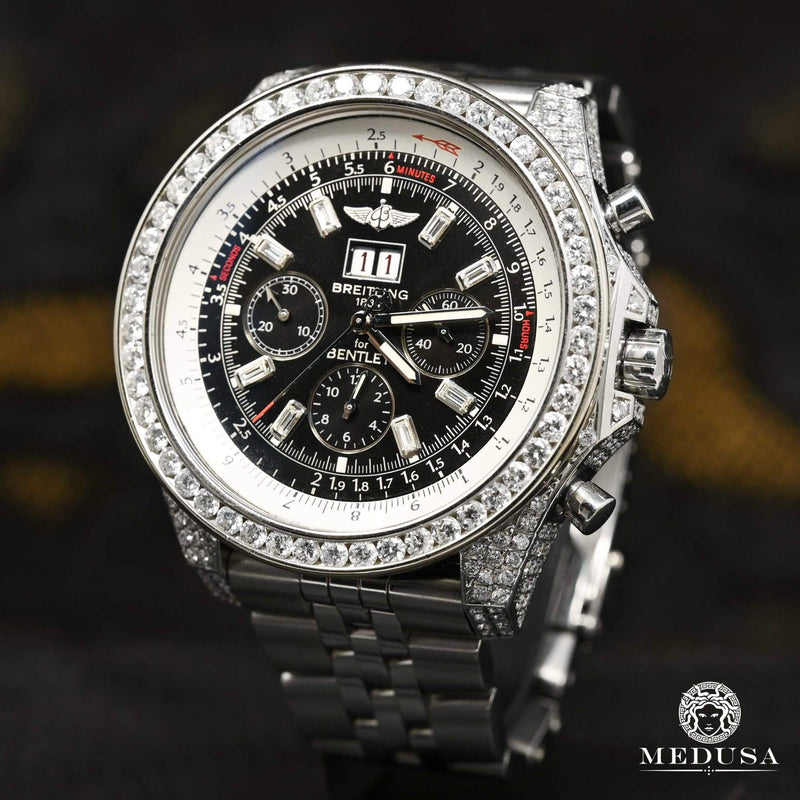 Breitling watch | Breitling for Bentley Men&#39;s Watch - Black Iced Stainless