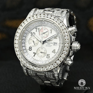 Breitling Super Avenger - Iced Out  - Stainless