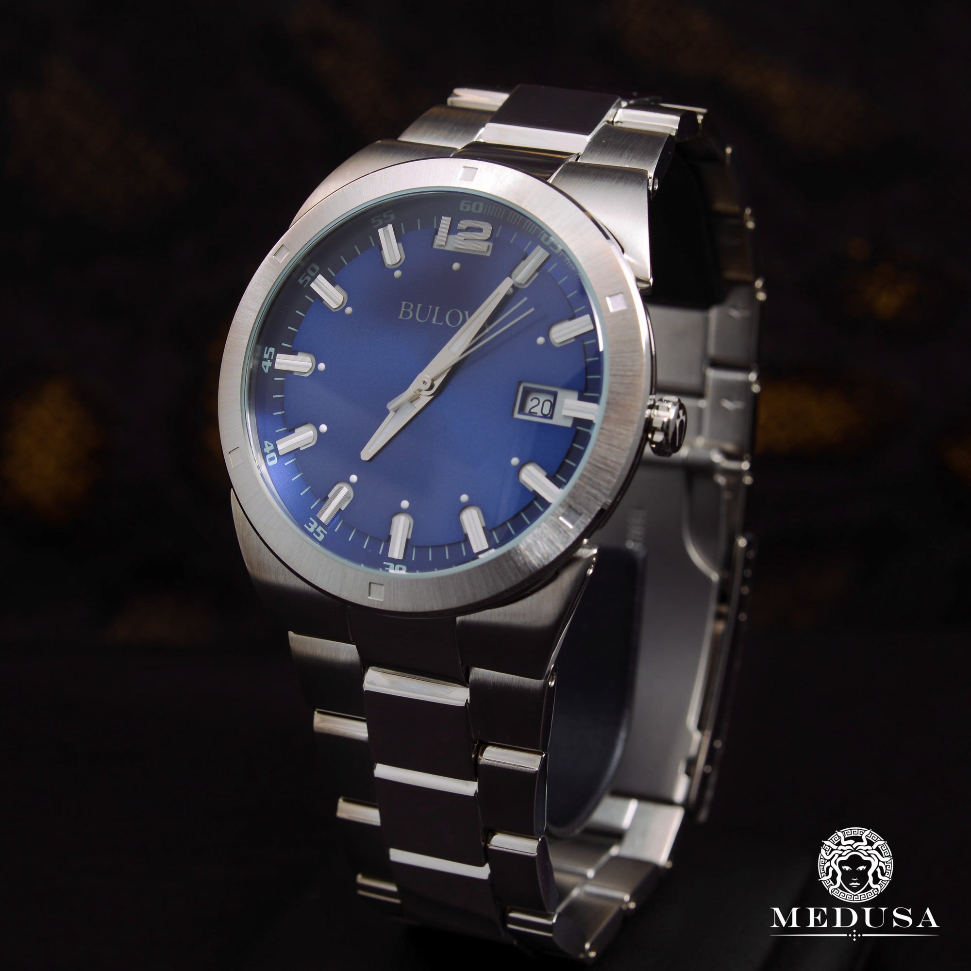 Bulova Orologio Analogico Quarzo da Uomo con Cinturino in Acciaio Inox 97D108 Bulova Orologio Analogico Quarzo da Uomo con Cinturino in Acciaio Inox 97D108