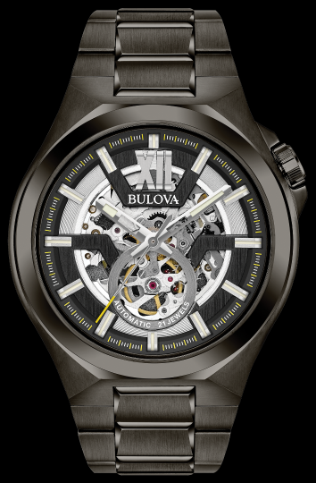 Orologio Bulova Uomo - Sport 46mm - Meccanico - Nero - 98A179 Orologio Bulova Uomo - Sport 46mm - Meccanico - Nero - 98A179