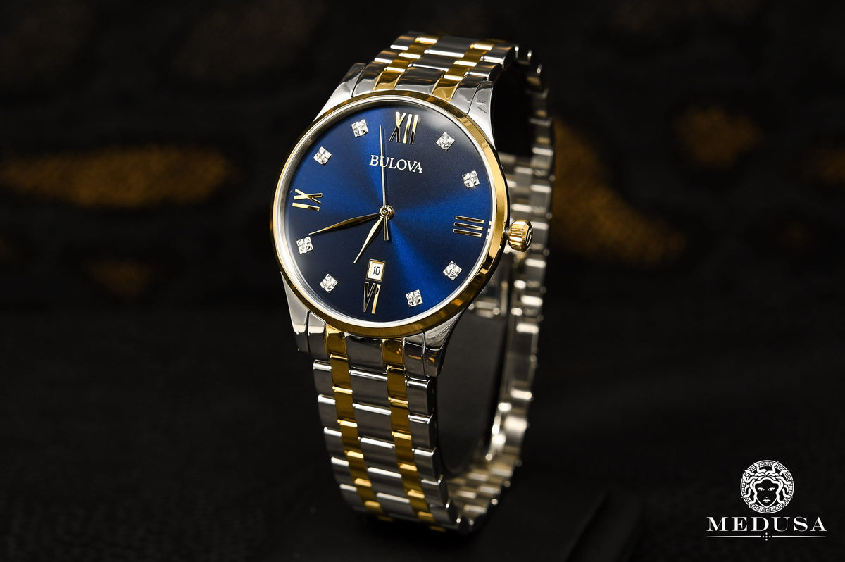 Bulova Watch Bulova Diamonds 98D130 Men's Watch Medusa Jewelry