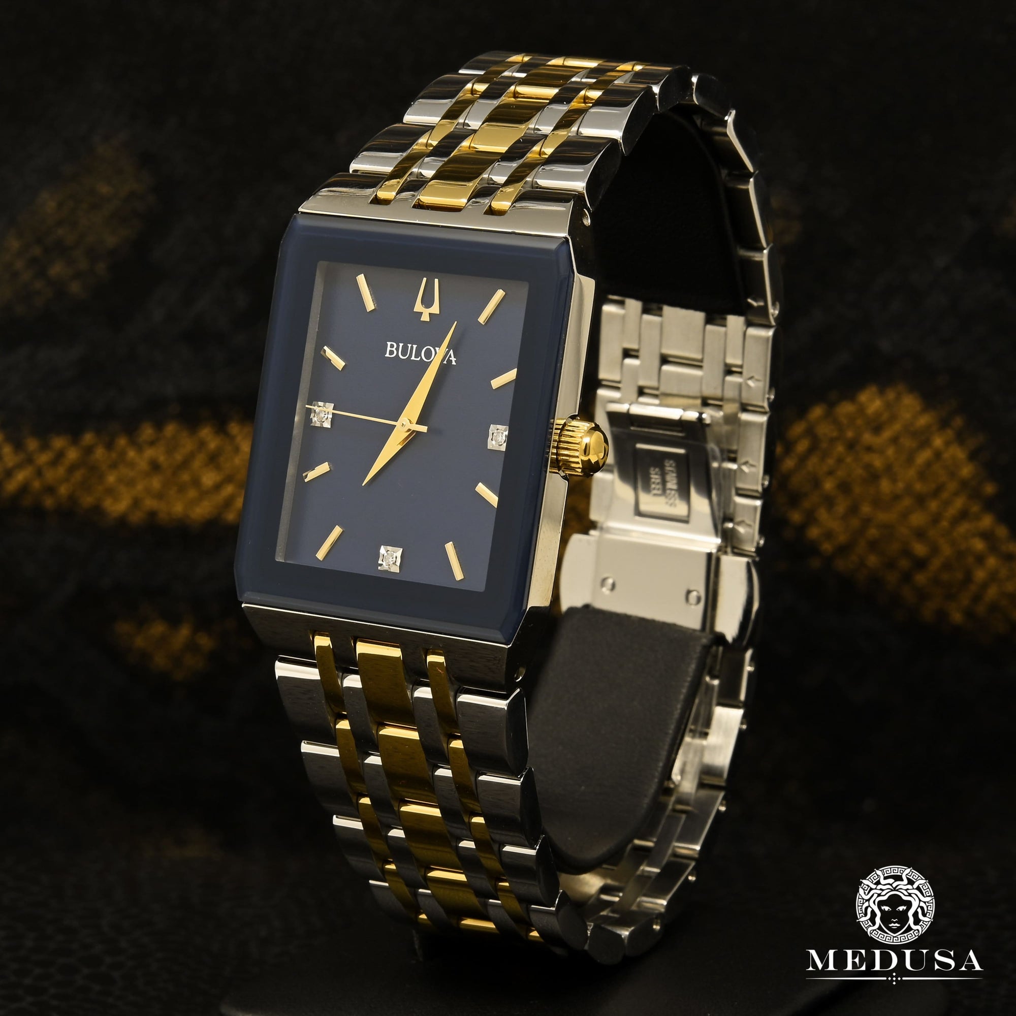 Bulova Watch | Bulova Futuro Men's Watch - 98D154 Gold 2 Tones