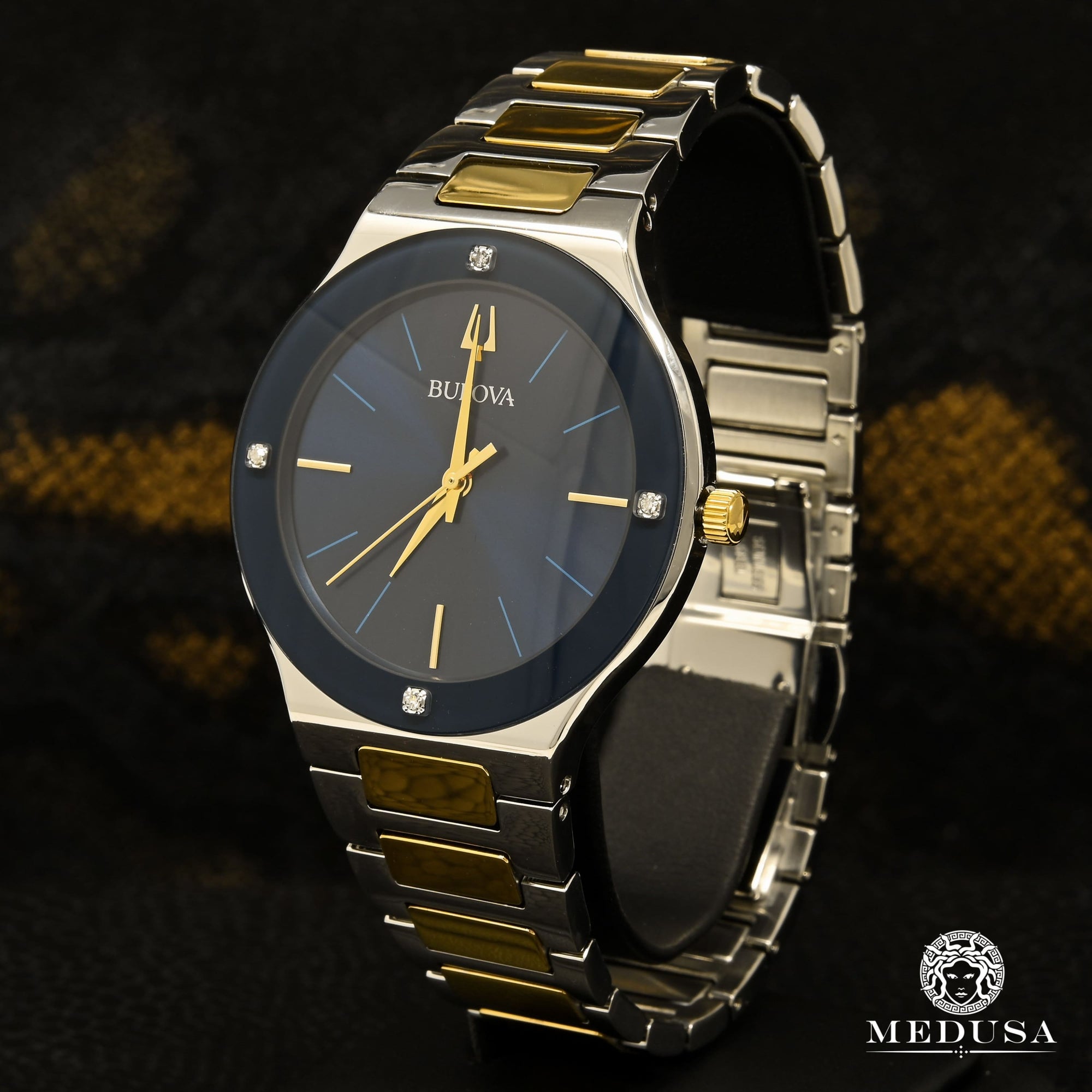 Bulova Watch | Bulova Futuro Men's Watch - 98E117 Gold 2 Tones