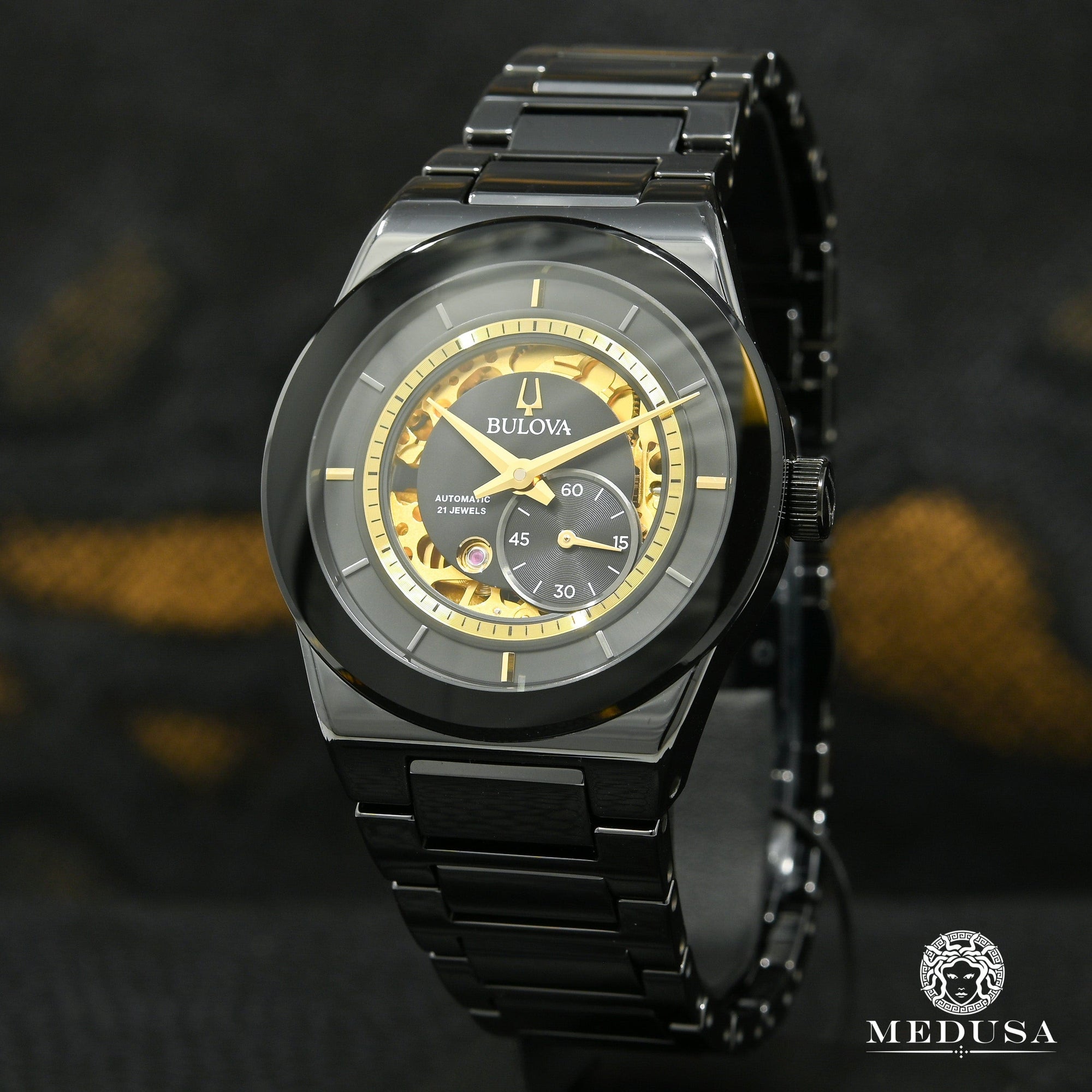 Bulova Watch | Bulova Millennia Men's Watch - 98A291 Black Gold