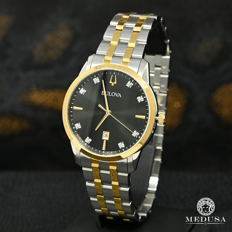 Bulova Watch | Bulova Shutton Men&#39;s Watch - 98D165 Gold 2 Tones