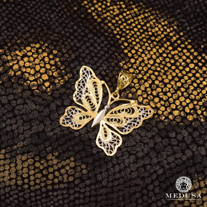 10K Gold Pendant | Yellow Gold Divers Butterfly X1 Pendant