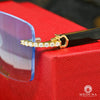 Cartier glasses | Cartier Black Horn Men&#39;s Sunglasses | Gold &amp; Blue Yellow Gold