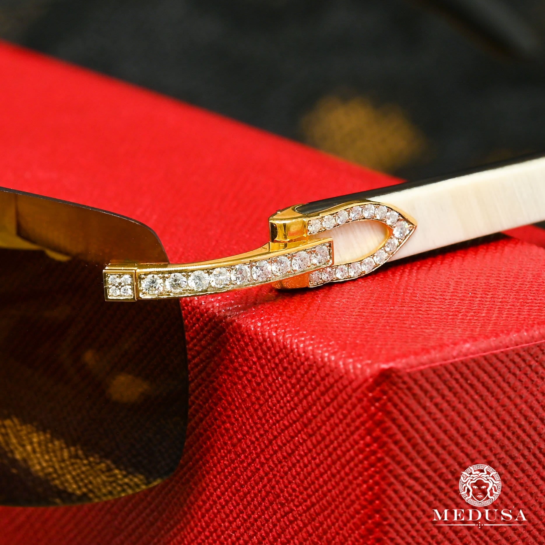 Lunette Cartier | Lunette Homme Cartier C Décor | Gold &amp; Wood Or Jaune