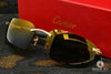 Lunette Cartier | Lunette Homme Cartier C Décor | Gold &amp; Wood Or Jaune