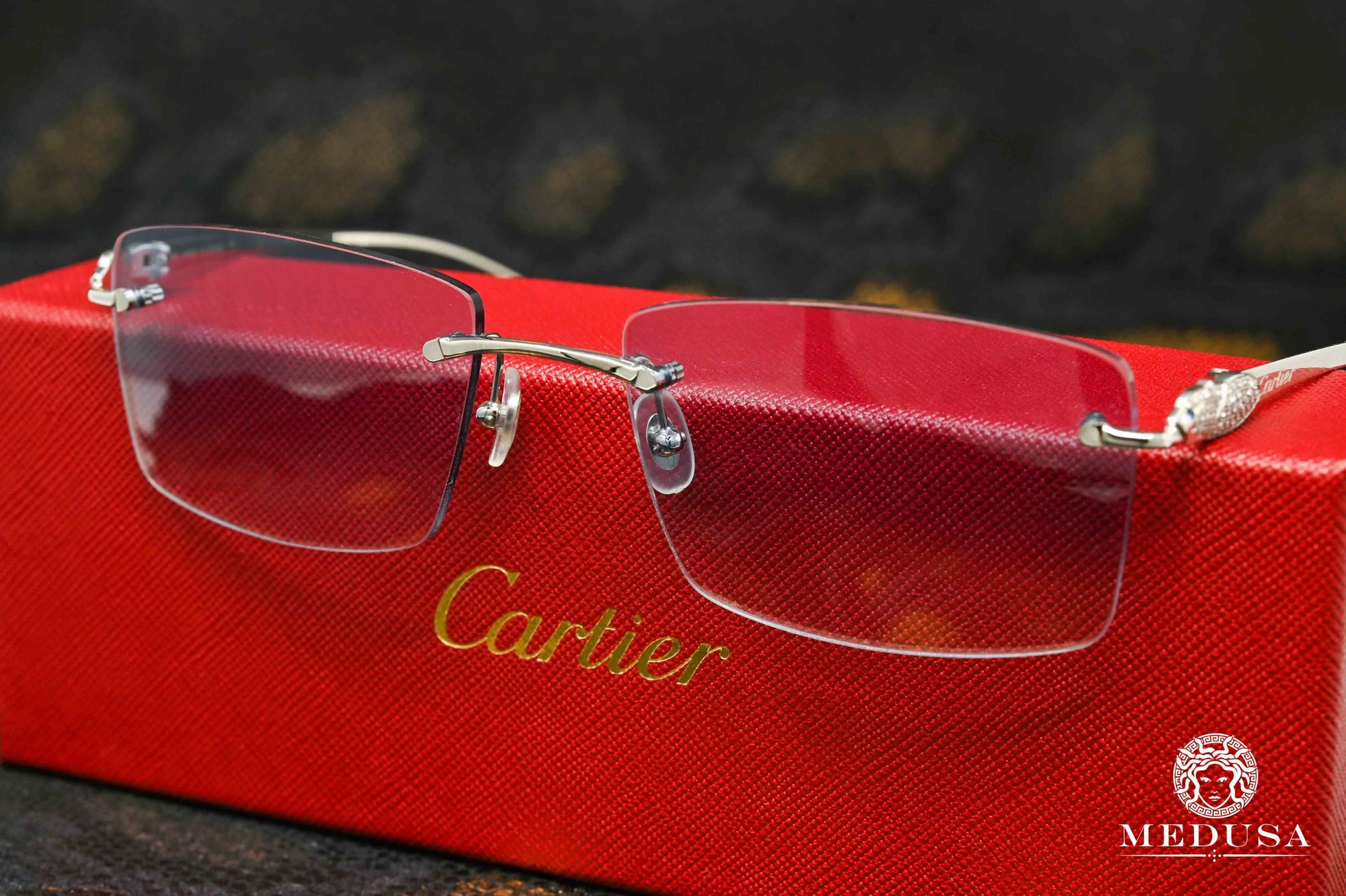 Cartier glasses | Cartier Tulliana Men's Sunglasses | Silver Stainless