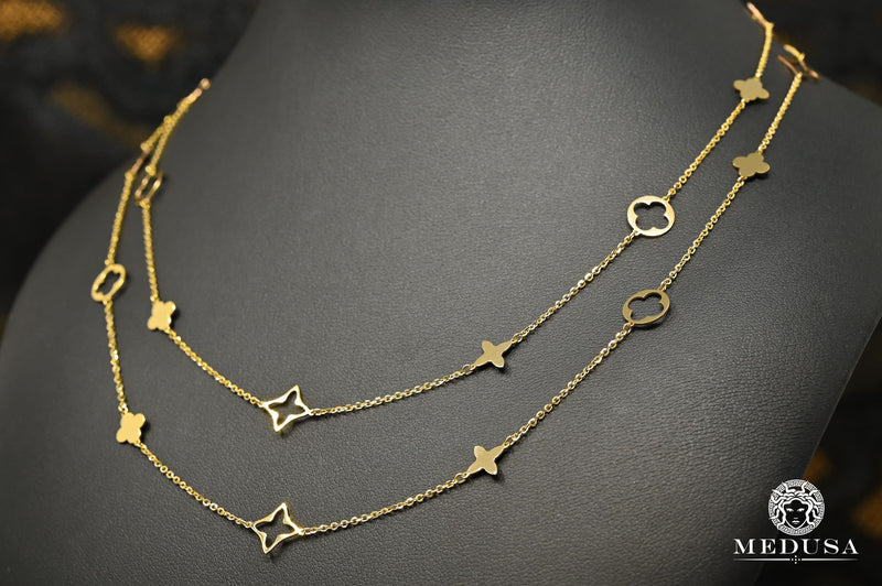 10K Gold Necklace | Women&#39;s Necklace Cliff X5 Yellow Gold