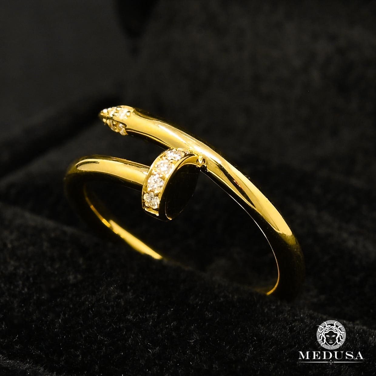 18K Gold Diamond Ring | Women's Ring Clou D1 - Yellow Gold Diamond