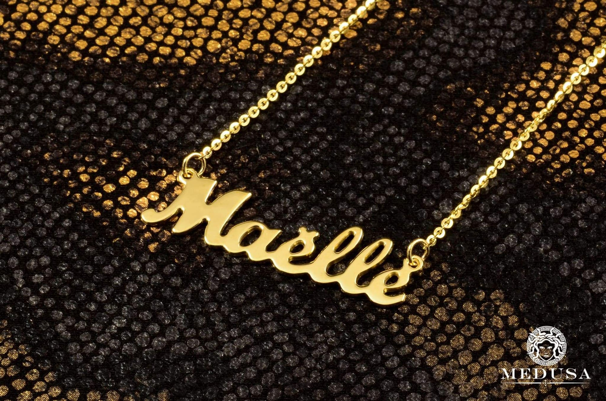 Custom Gold Necklace | Custom Jewelry Custom Name Necklace 10K / 16'' / Yellow Gold
