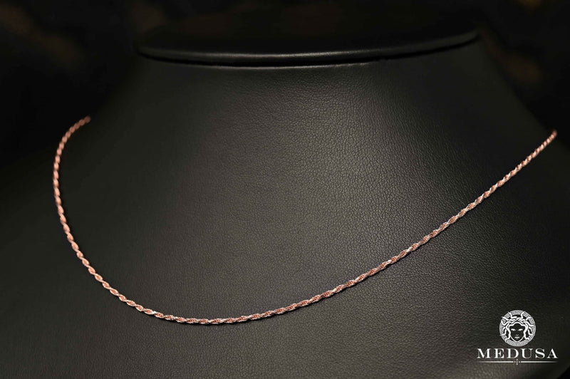 10K Gold Necklace | Necklace Woman Necklace Rope Rose gold