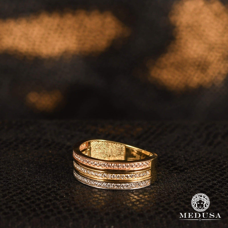 10K Gold Ring | Women&#39;s Ring Colored F1 - 3 Tones Gold 3 Tones
