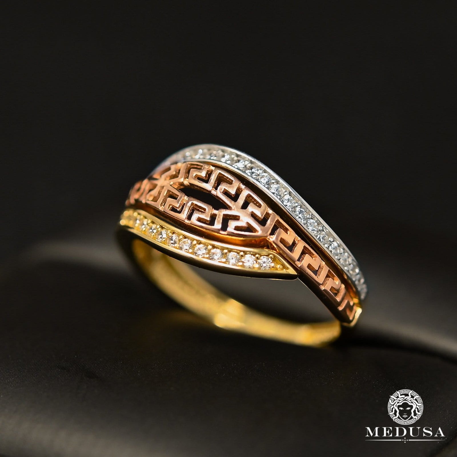 Bague en Or 10K | Bague Femme Colored F6 - 3 Tons Or 3 Tons