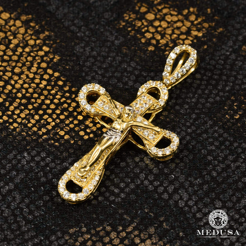 Pendentif en Or 10K | Pendentif Croix Crucifix X5