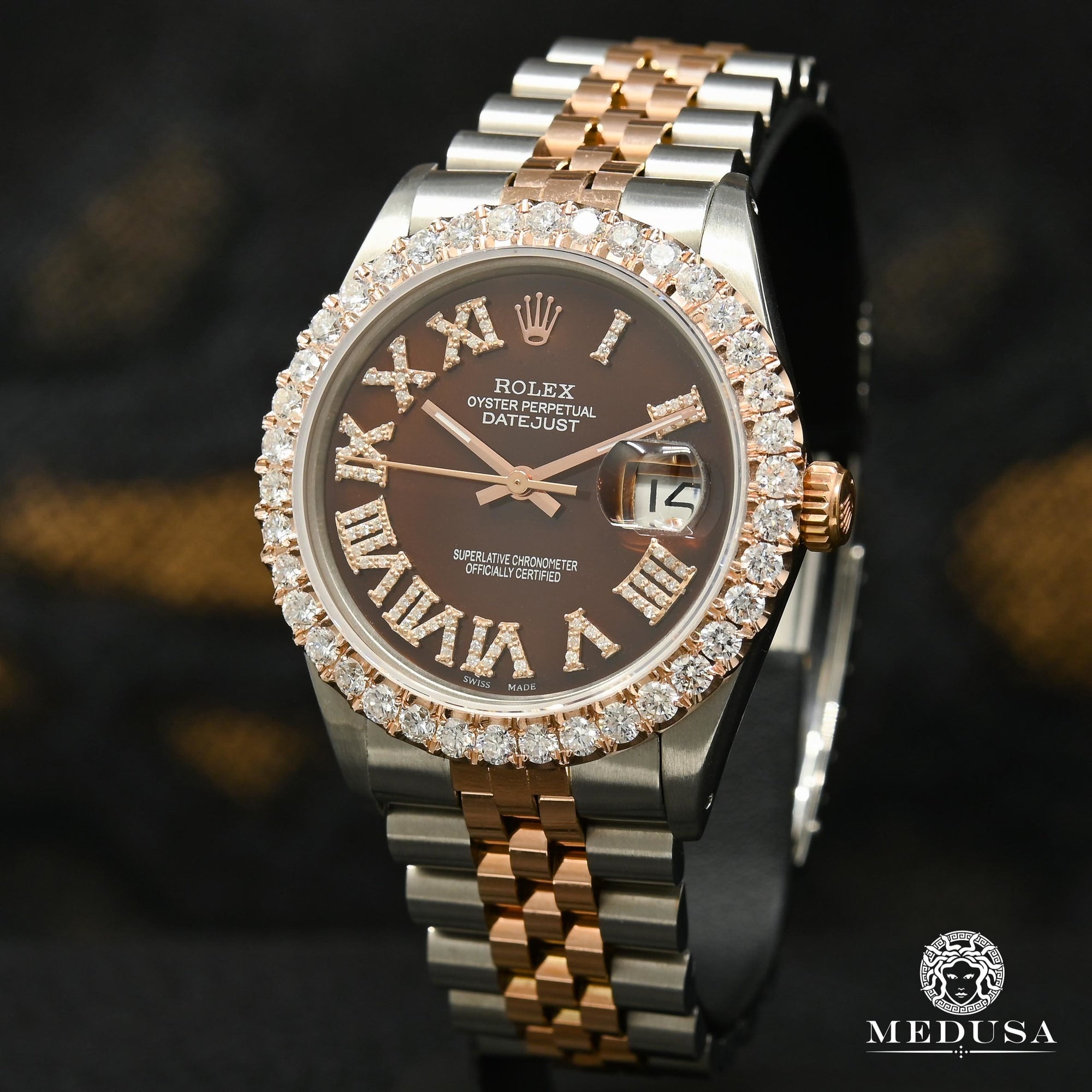Montre Rolex | Homme Datejust 36mm - Rose 2 Tons Chocolate Or
