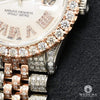 Montre Rolex | Homme Datejust 36mm - Rose 2 Tons Iced Out Or