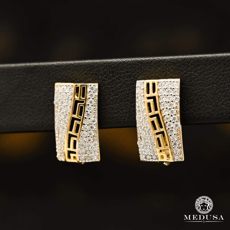 10K Gold Clip-On | Deluxe F13 Yellow Gold Earrings