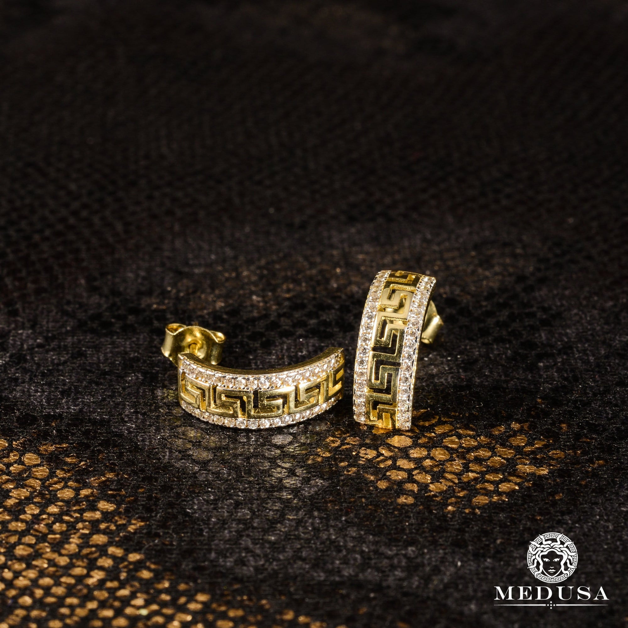 Studs en Or 10K | Boucles d’Oreilles Deluxe F7 Or Jaune