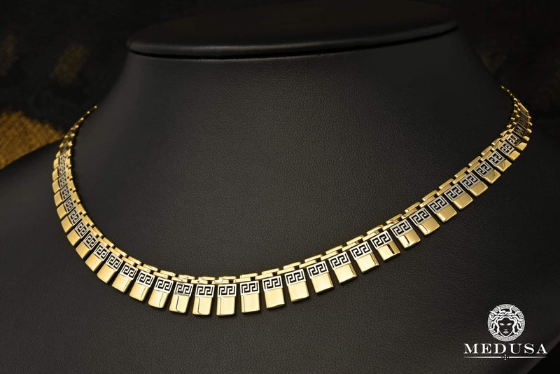 10K Gold Necklace | Women&#39;s Necklace Elegant X5 Gold 2 Tones