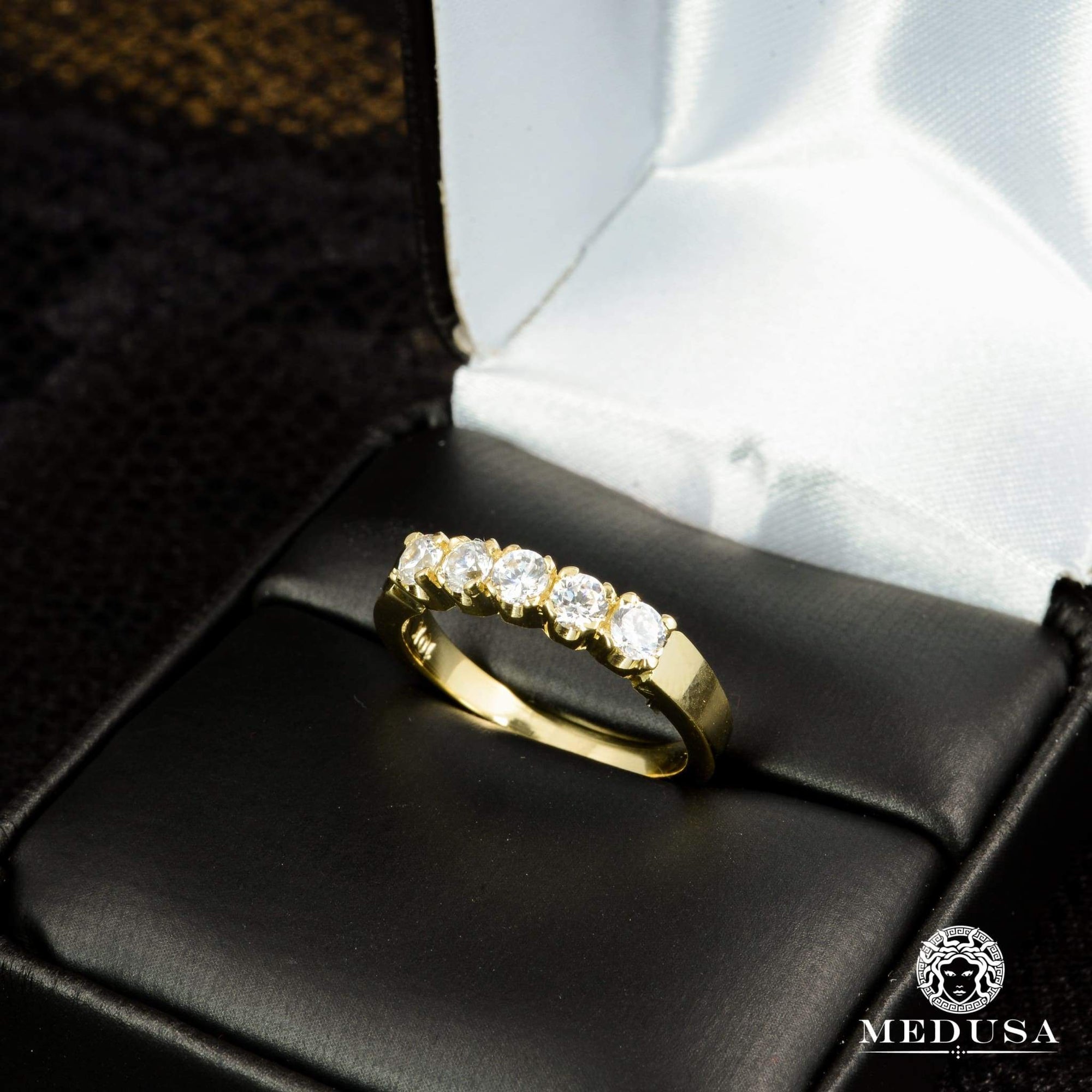 14K Gold Diamond Ring | Engagement Ring Eternity F14 - MA0178 Yellow Gold