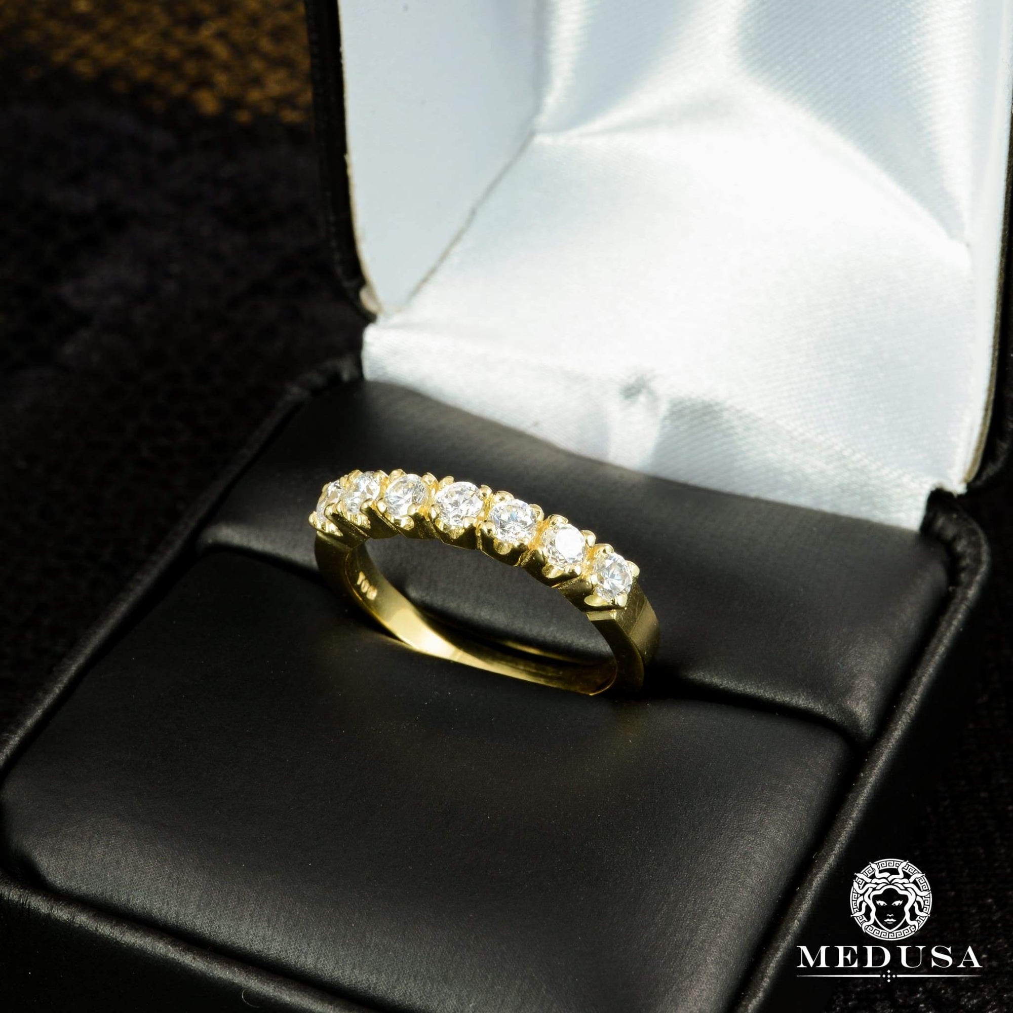 14K Gold Diamond Ring | Engagement Ring Eternity F15 - MA0173 Yellow Gold