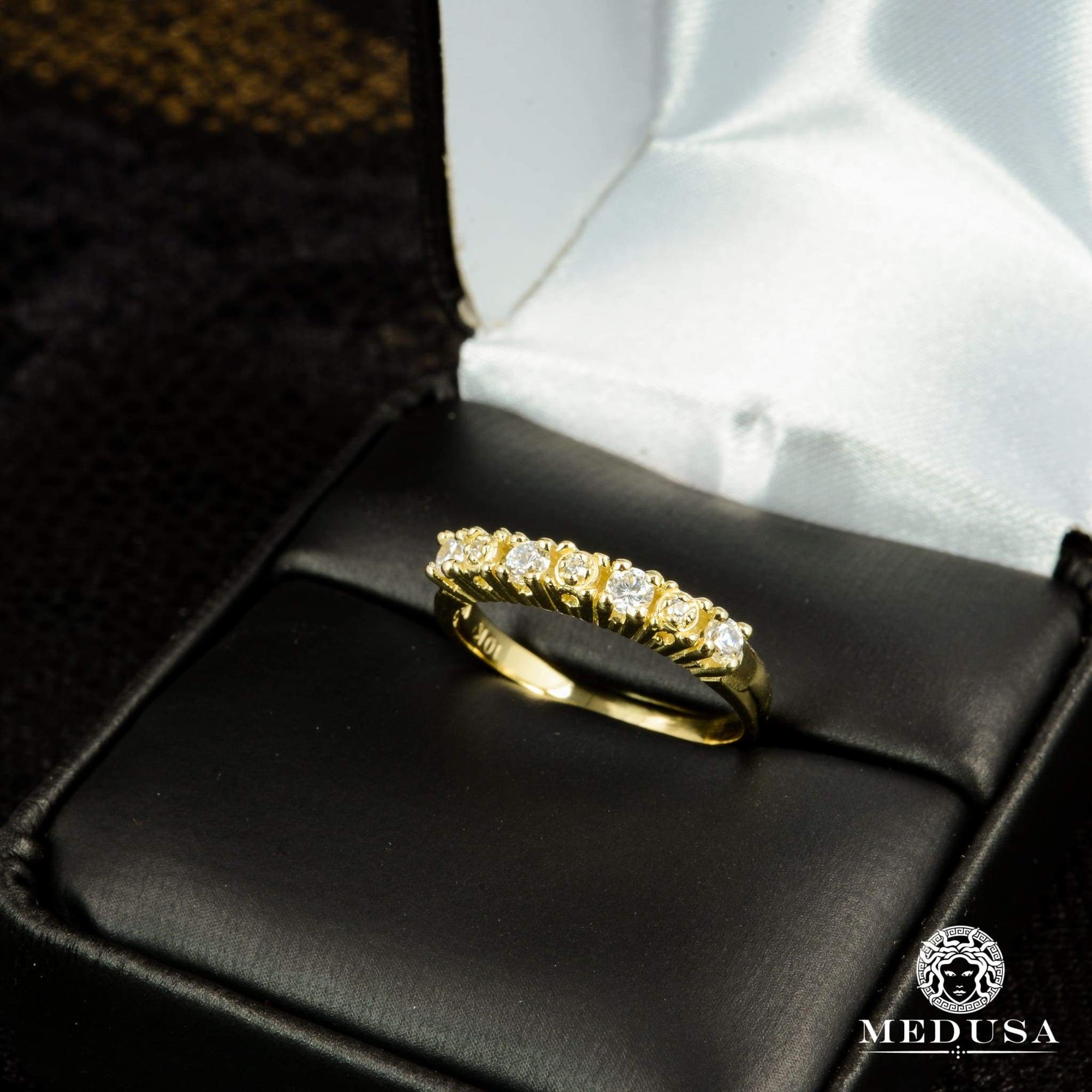 14K Gold Diamond Ring | Engagement Ring Eternity F17 - MA0245 Yellow Gold